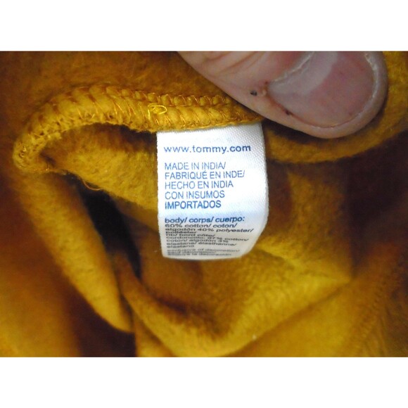 TOMMY HILFIGER Sweatshirt Dress Womens Size S/P 1/4 Zip Pullover Mustard Yellow - Picture 12 of 12